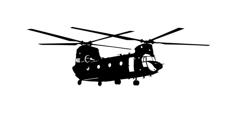 CH-47 Chinook Helicopter Vector Illustration