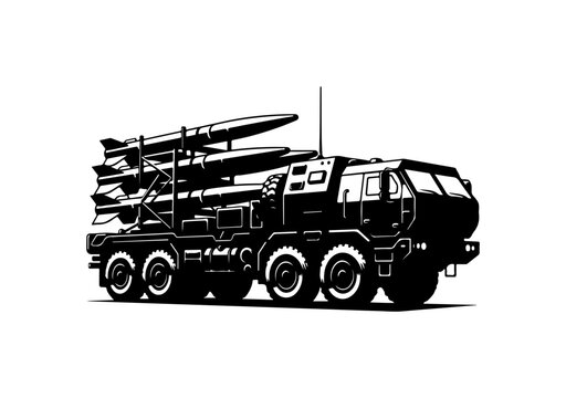 Military Missile Launch Vehicle Illustration