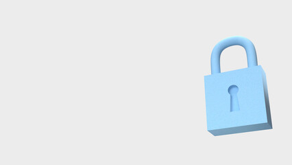 Fototapeta premium Secure Data Protection and Digital Privacy Lock Concept 3d render.