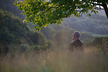Man sitting in nature