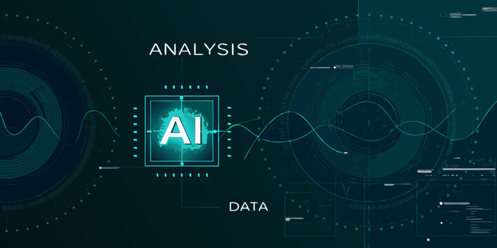 Artificial intelligence analysis with data visualization and complex digital elements