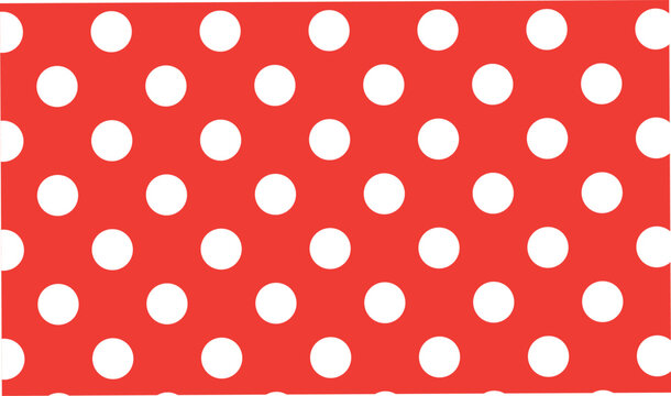 Red polka dot seamless pattern bright cheerful festive background simple geometric repeating design for fabric wallpaper and gift wrap