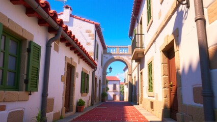 Fototapeta premium narrow street in the old town