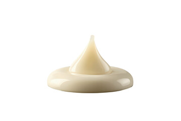 Fototapeta premium Mayonnaise dollop with peak shape on transparent background, creamy sauce, food condiment, dressing ingredient, cooking element