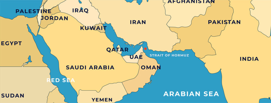 Strait of hormuz illustration