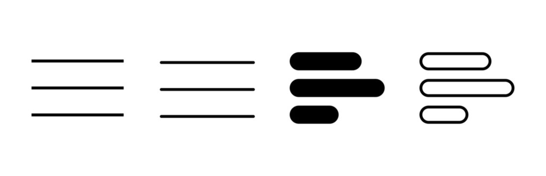Menu Icon set. web menu icon. hamburger menu symbol