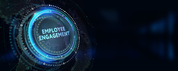 Business, Technology and network concept. Employee engagement. 3d illustration