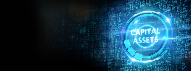 Business, Technology, Internet and network concept. Capital assets. 3d illustration