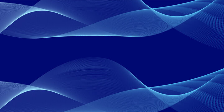 Smooth flow of wavy shape with gradient vector abstract background, dark blue design nodern desain eps10 benner poster
