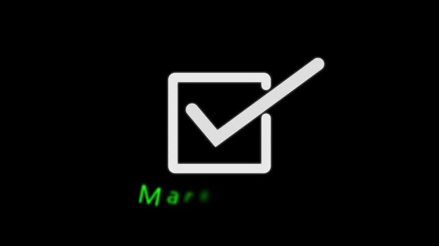 Simple checkbox animation balck background