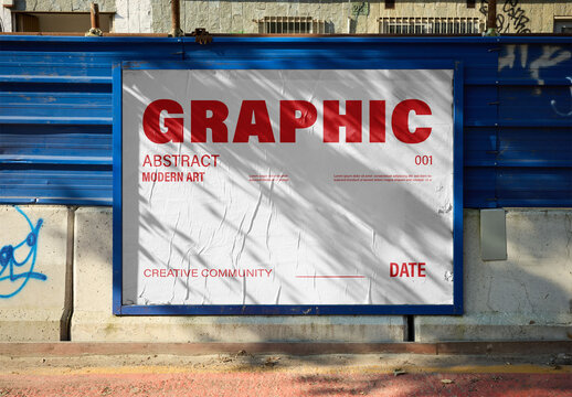 Mockup Of Horizontal Customized Billboard