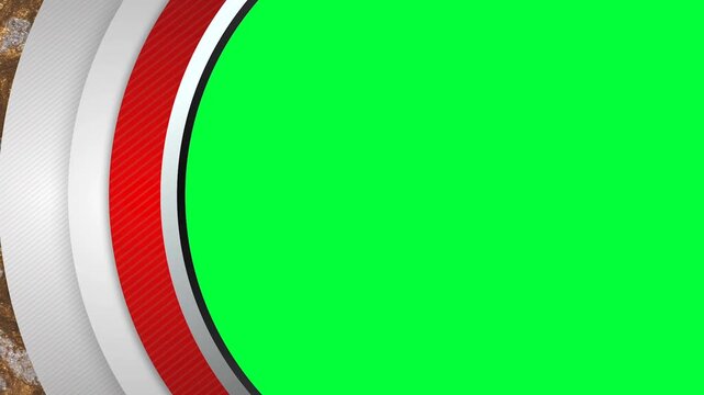Modern Circular Slideshow Transition - Sleek 3D Curved Layers with Green Screen Chroma Key Overlay and Red Accents