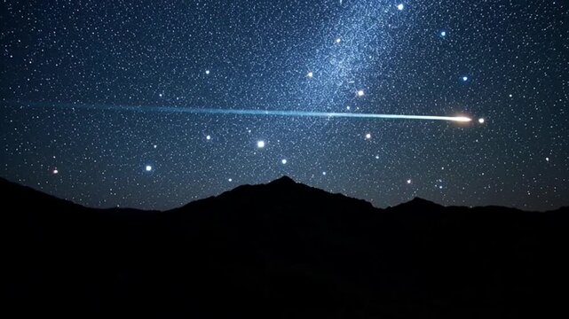 Night sky landscape silhouette stars milky way constellation background