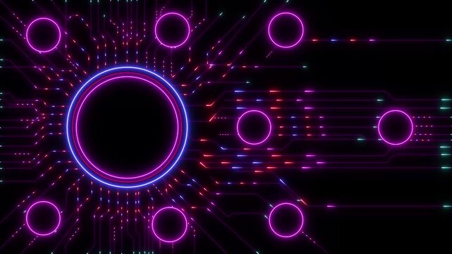 ai agent- businessman working with virtual reality at office. Multi agent AI systems concept on black background. AI driven solutions streamline workflows, Decision..4K video.