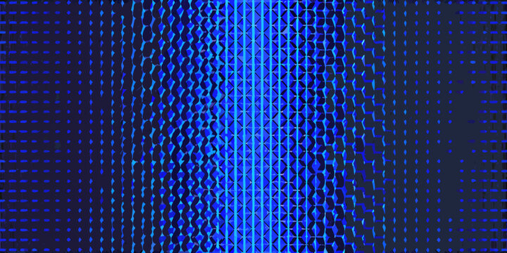 Abstract geometric background with a vibrant blue hexagonal pattern