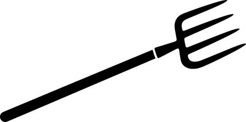 Naklejka premium vector clip art pitchfork on white background for web and graphic design 