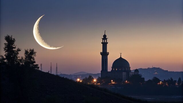 mosque at night