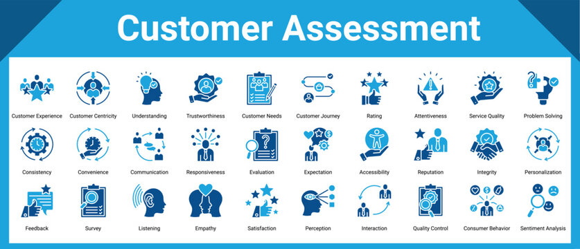 Customer Assessment icon pack and collection