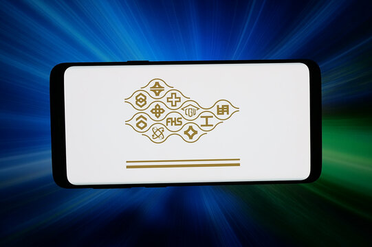 Stuttgart, Germany - 03-18-2026: In this photo illustration, the logo of chemical company Formosa Plastics Group (FPG) is displayed on a smartphone in front of abstract background on computer screen.