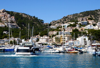 Obraz premium Mediterranean Marina in the Town Port Andratx on the Island Mallorca