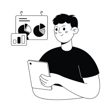 Data-Driven Selling Vector illustration. EPS 10