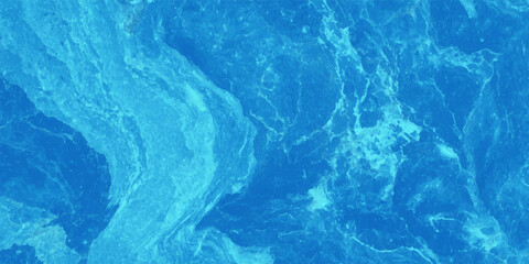 Fototapeta premium abstract blue liquid marble background with fluid turquoise waves and organic azure flowing paint textures