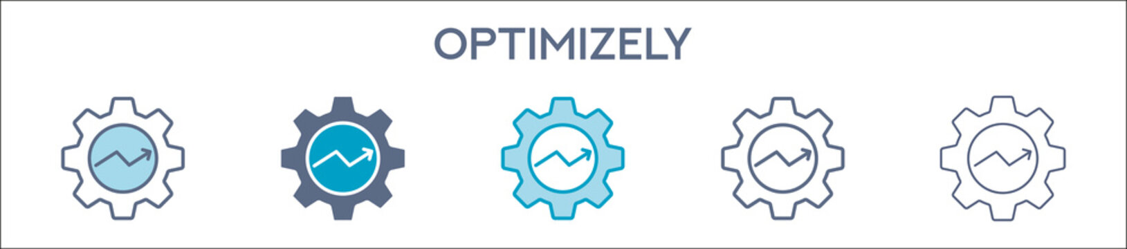 Optimizely Element For Design Graphic - Multi Styles. Vector Illustration Of Two Colored And Black. Multiple Icons Designs Can Be Used For Mobile, Ui, Web 