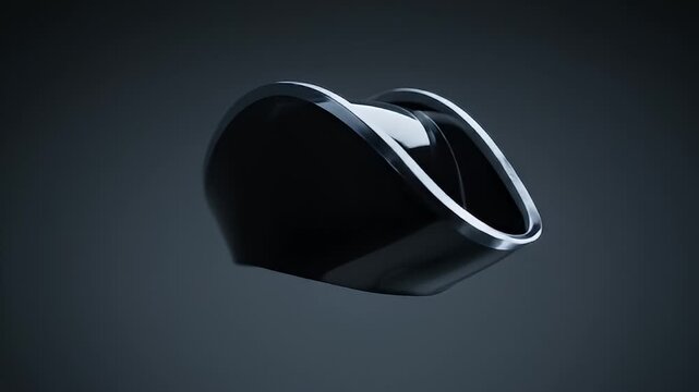 Black computer mouse closeup video.