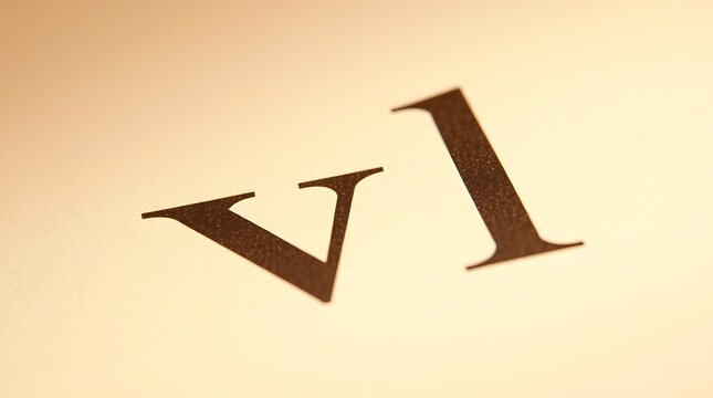 bold lowercase letter v minimalist typography on warm gradient background
