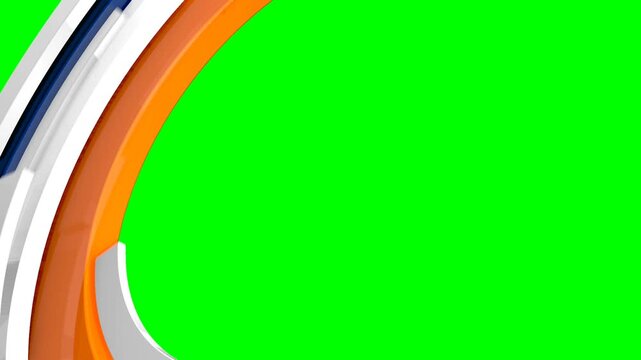 Breaking News Headline Intro - 3D Blue and Orange Animated Graphics with Green Screen Lower Third for Broadcast and Journalism