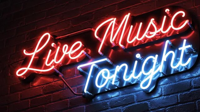 Live Music Tonight Neon Sign.