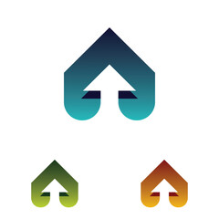 Fototapeta premium arrow logo design template illustration vector