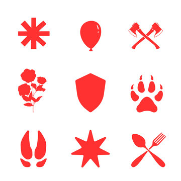 Red Symbol Icon Collection
