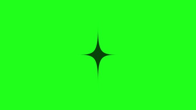 Fractal starburst with sharp points on a bright green background, representing abstract digital art and cosmic phenomena.