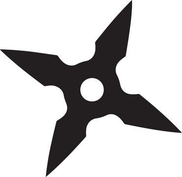 Vector ninja throwing star icon