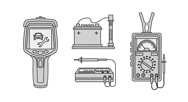 Multimeter and electrical testing devices.