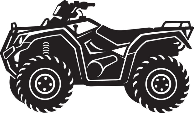 Vector ATV quad bike silhouette icon