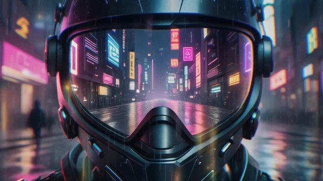 Neon City Reflected Rider
