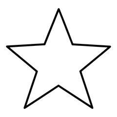 Fototapeta premium Outline Star Icon With Hollow Center