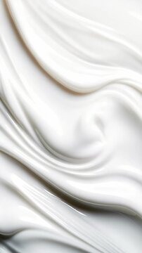Foamy White Cream or Sauce Texture Close-Up