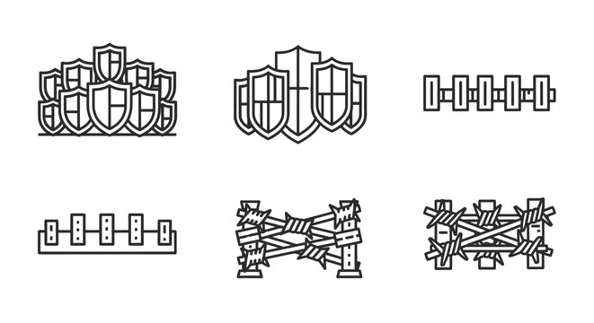Collection of gear mechanical icons.