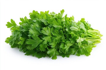 Obraz premium Fresh parsley isolated on a white background.