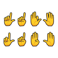 Fototapeta premium American sign language handshapes