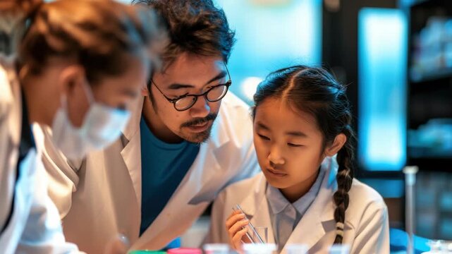 Scientists conducting research