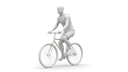 Naklejka premium A person riding a bicycle through a scenic route on a sunny day