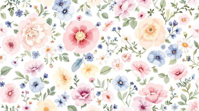 A gentle floral design featuring watercolor roses and leaves framing a blank background for personalized content