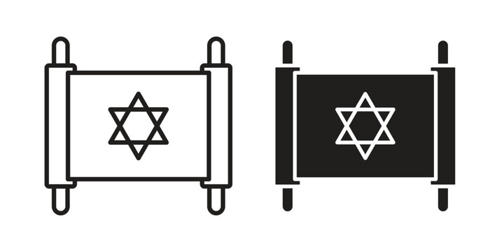 Torah icons. Black and White Vector Icons. can be used web and mobile