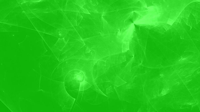 Abstract neon green fractal background with glowing motion lines