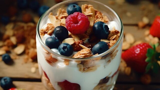 Berry yogurt parfait