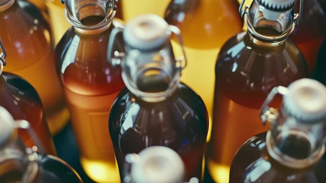 Variety of Glass Beer Bottles
